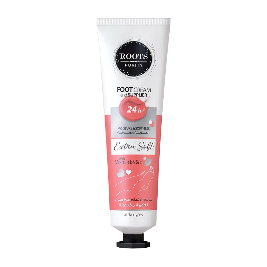 A concentrated foot care cream from Hanjur, enriched with vitamins, with a tinted 50 ml tube.